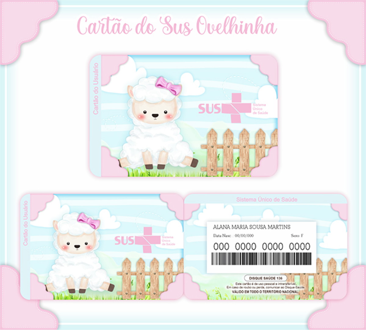Cartão Digital Sus Ovelhinha