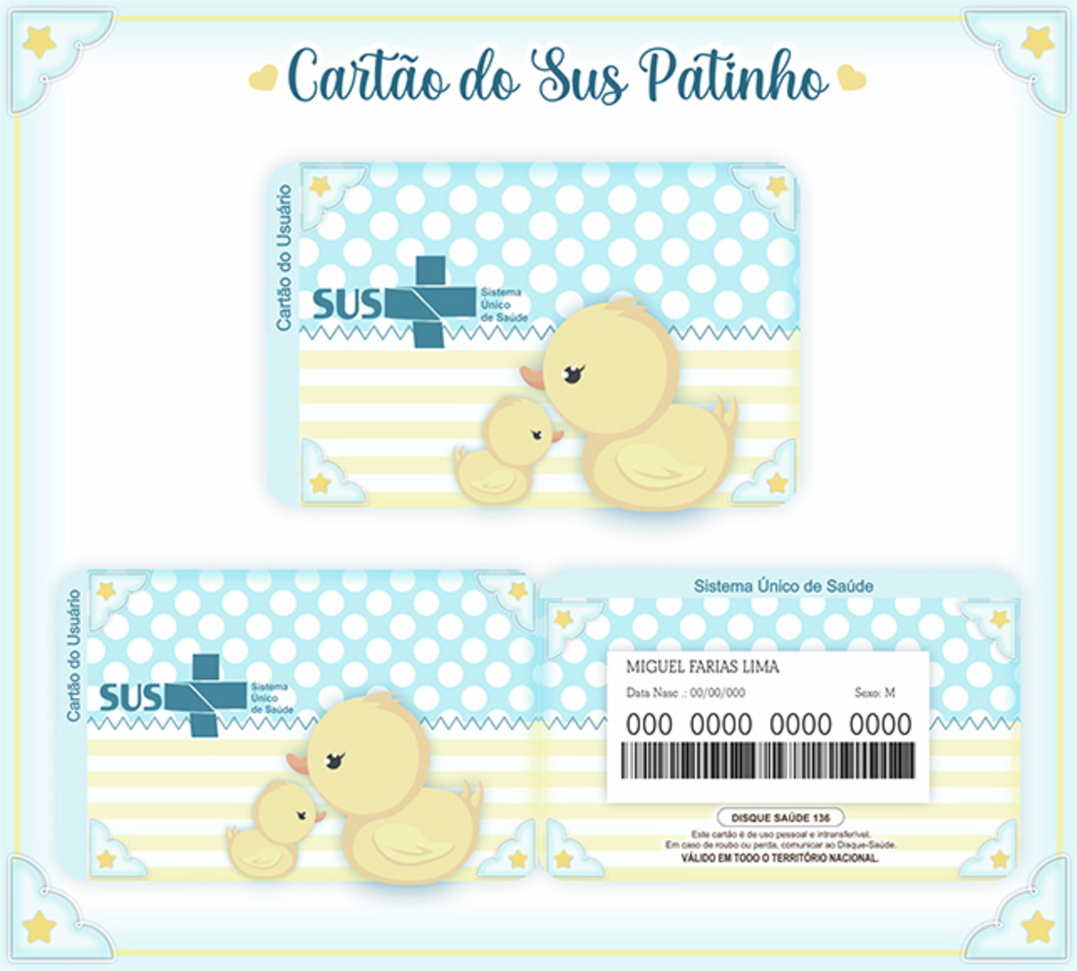 Cartão Digital Sus Patinho