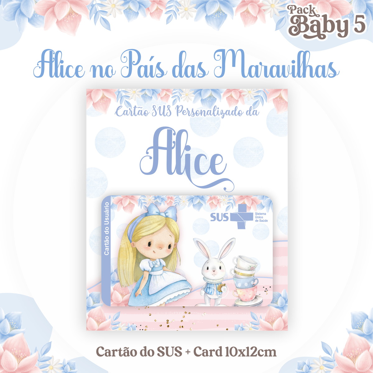 Cartão Sus Alice no País das Maravilhas