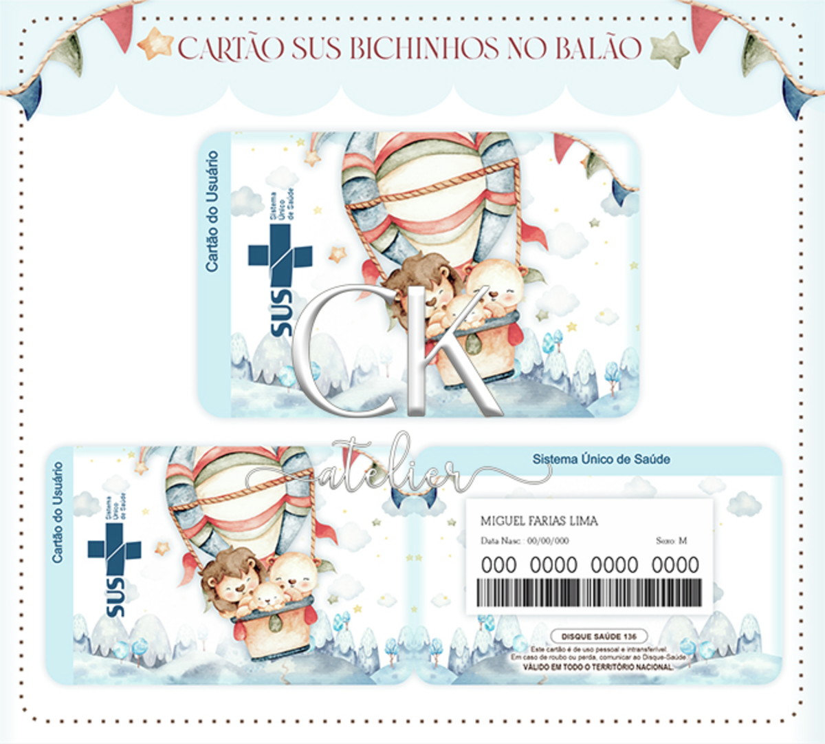 Cartão Sus Bichinhos