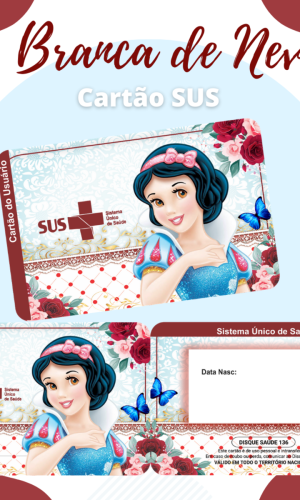 Cartão SUS Branca de Neve