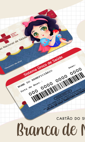 Cartão SUS Branca de Neve