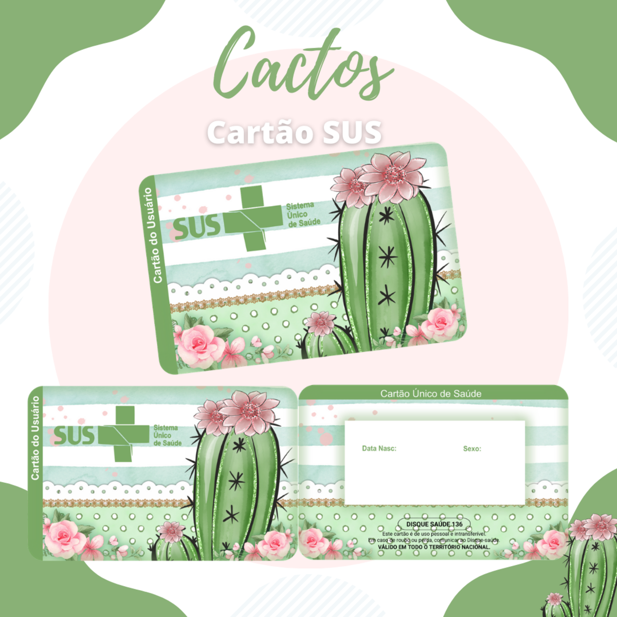 Cartão SUS Cactos