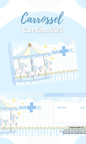 Cartão SUS Carrossel Menino
