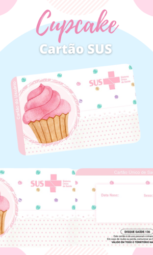 Cartão SUS Cupcake