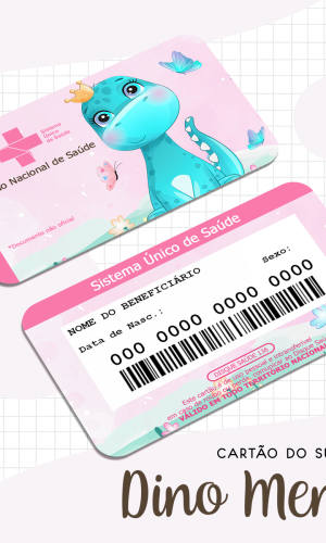 Cartão SUS Dinossauro