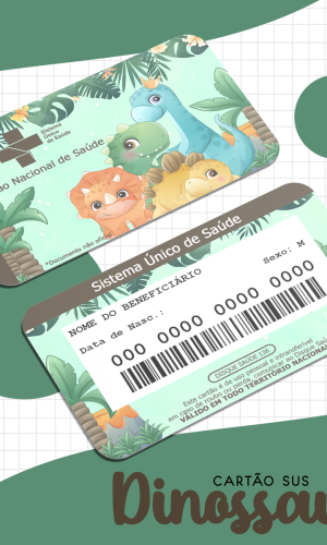 Cartão SUS Dinossauro