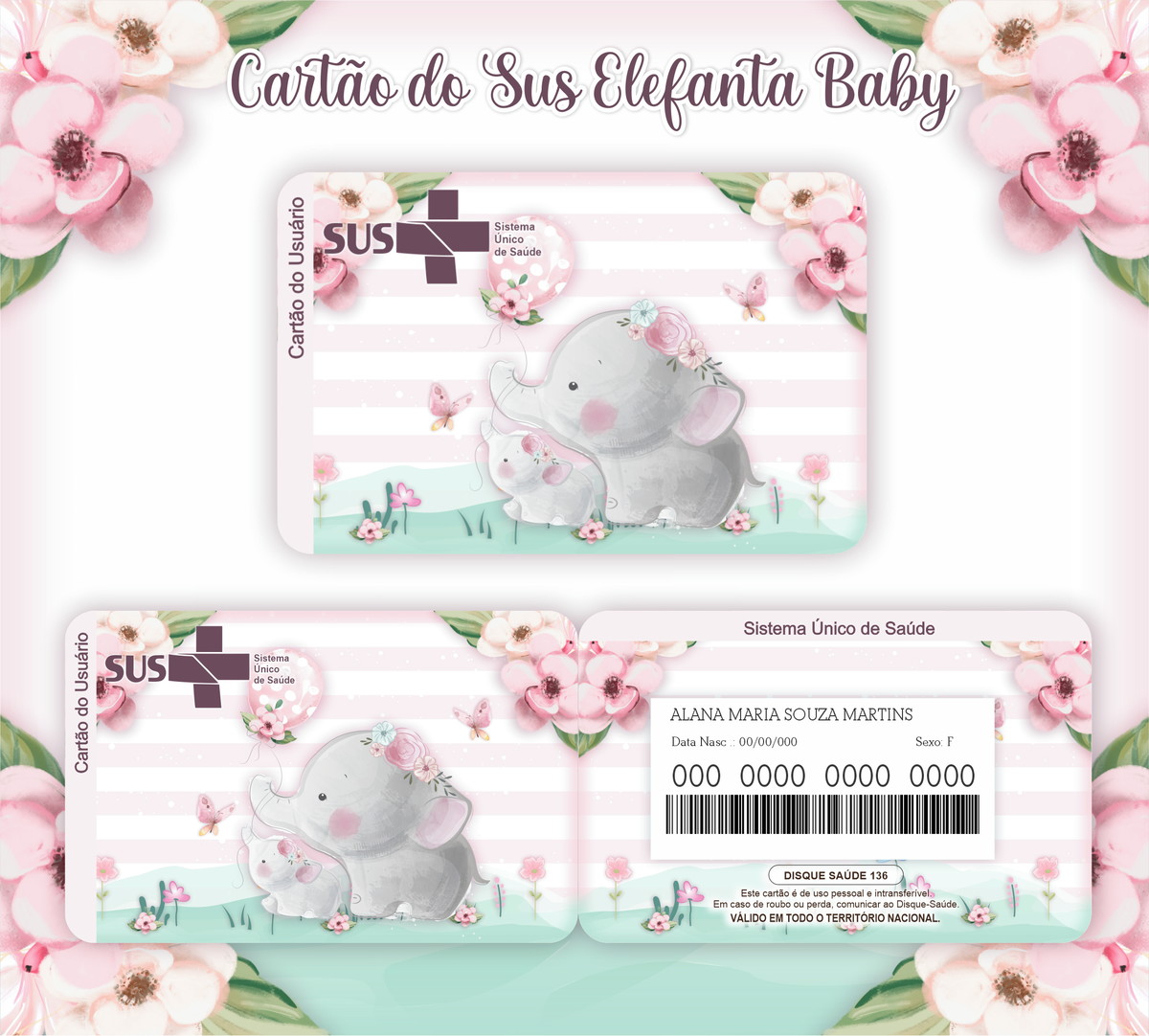 Cartão SUS Elefantinha