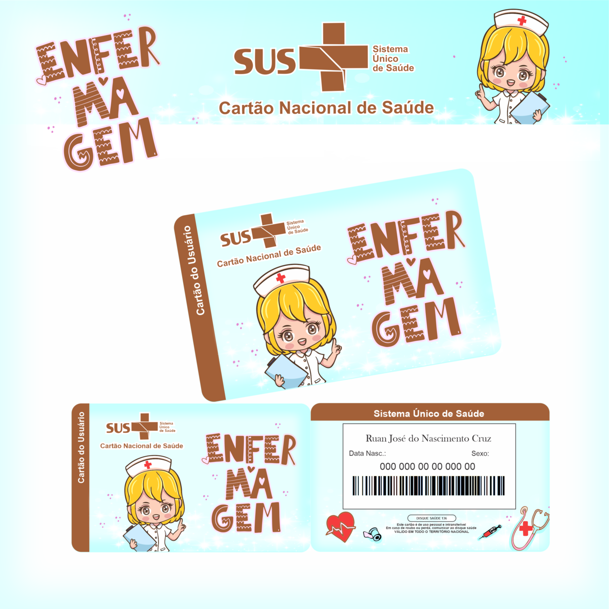 Cartão SUS Enferemagem