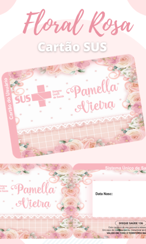 Cartão SUS Floral