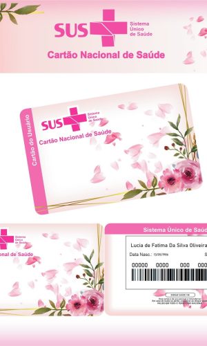 Cartão SUS Floral