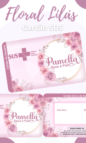 Cartão SUS Floral