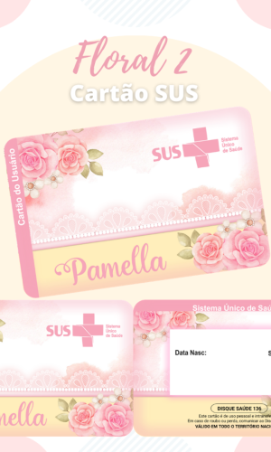 Cartão SUS Floral