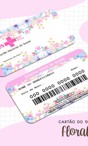 Cartão SUS Floral