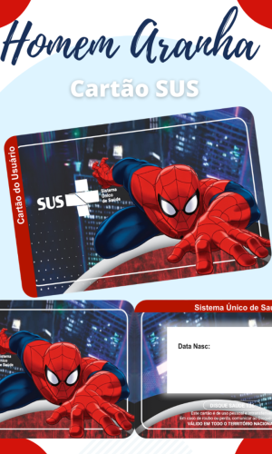 Cartão SUS Homem Aranha