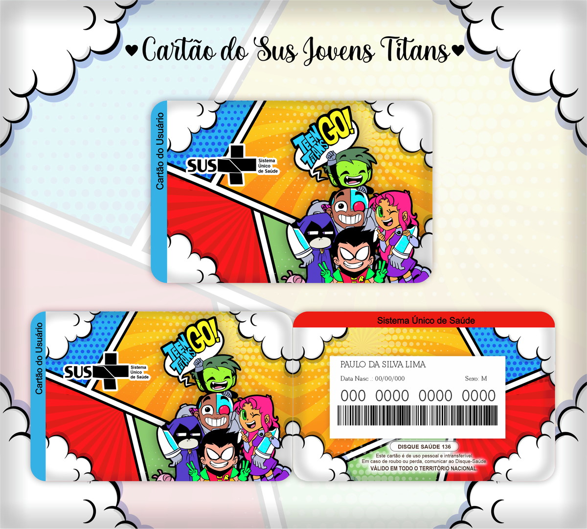 Cartão SUS Jovens Titans
