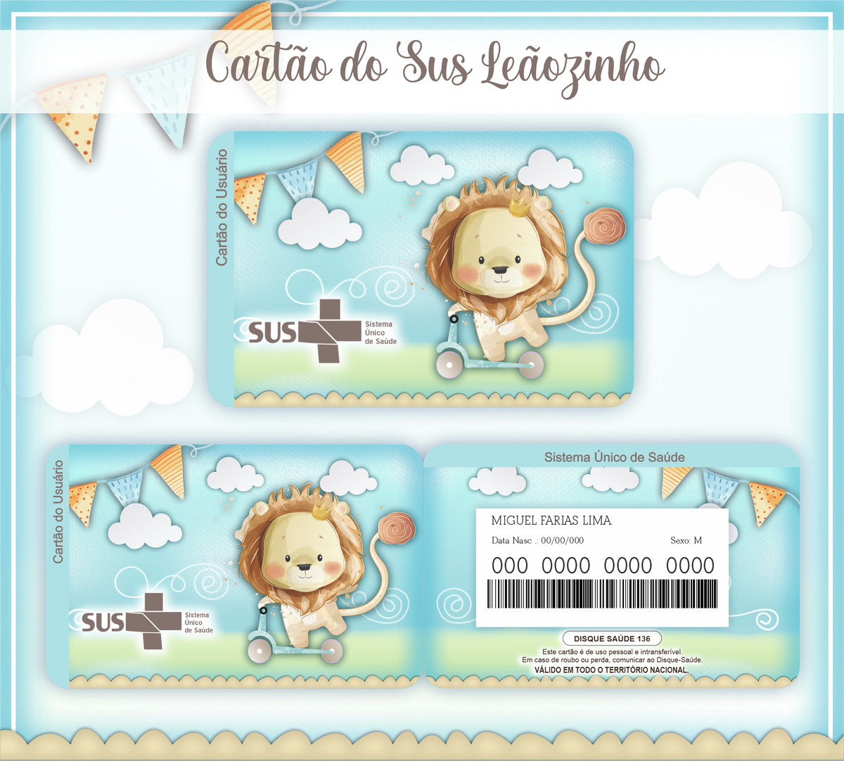 Cartão SUS Leãozinho