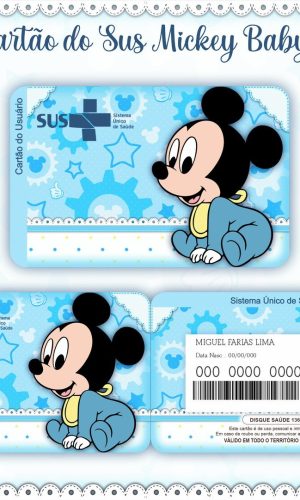 Cartão SUS Mickey Baby