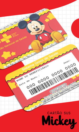 Cartão SUS Mickey