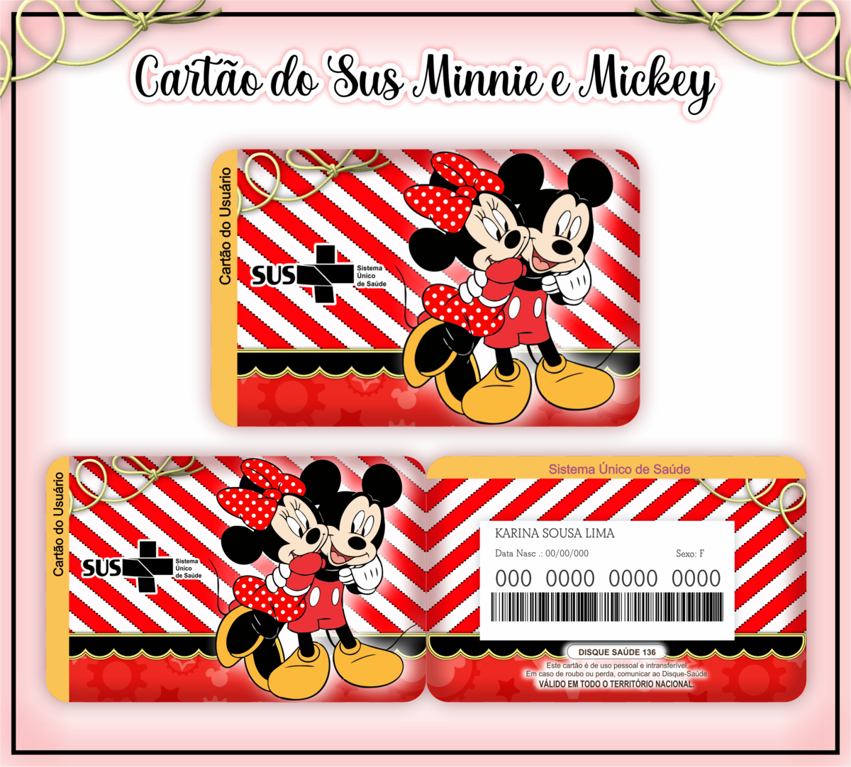 Cartão SUS Mickey