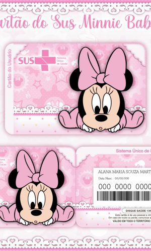 Cartão SUS Minnie Baby