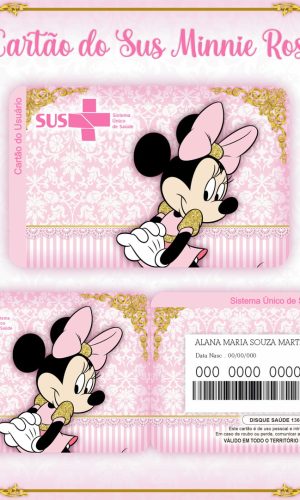 Cartão SUS Minnie Rosa