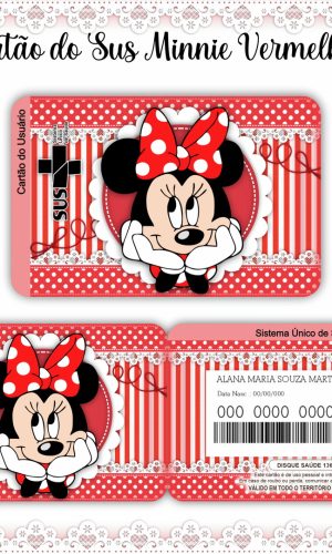 Cartão SUS Minnie Vermelha
