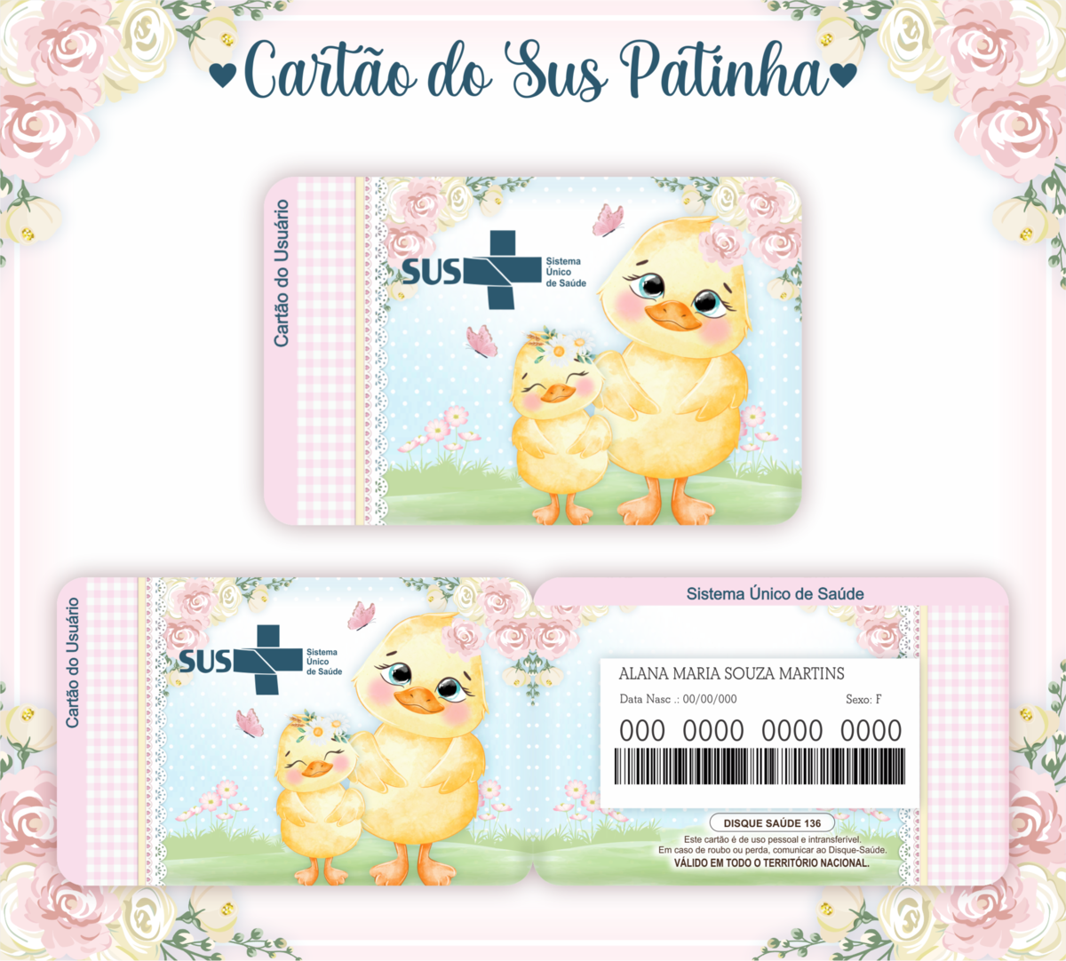 Cartão SUS Patinha