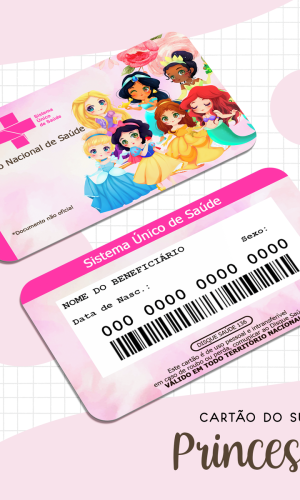 Cartão SUS Princesas