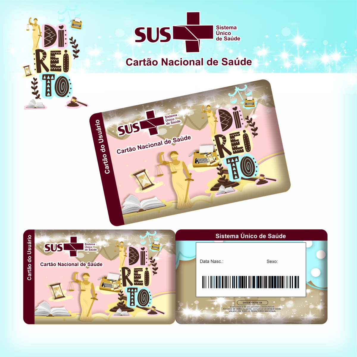 Cartão SUS Profissões Direito