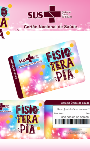 Cartão SUS Profissões FIsioterapia