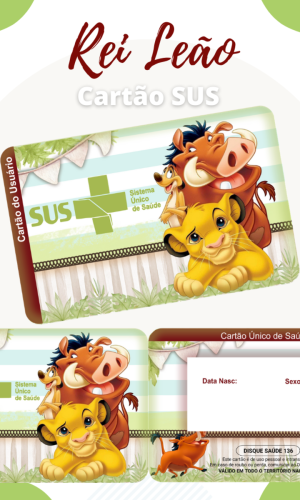 Cartão SUS Rei Leão