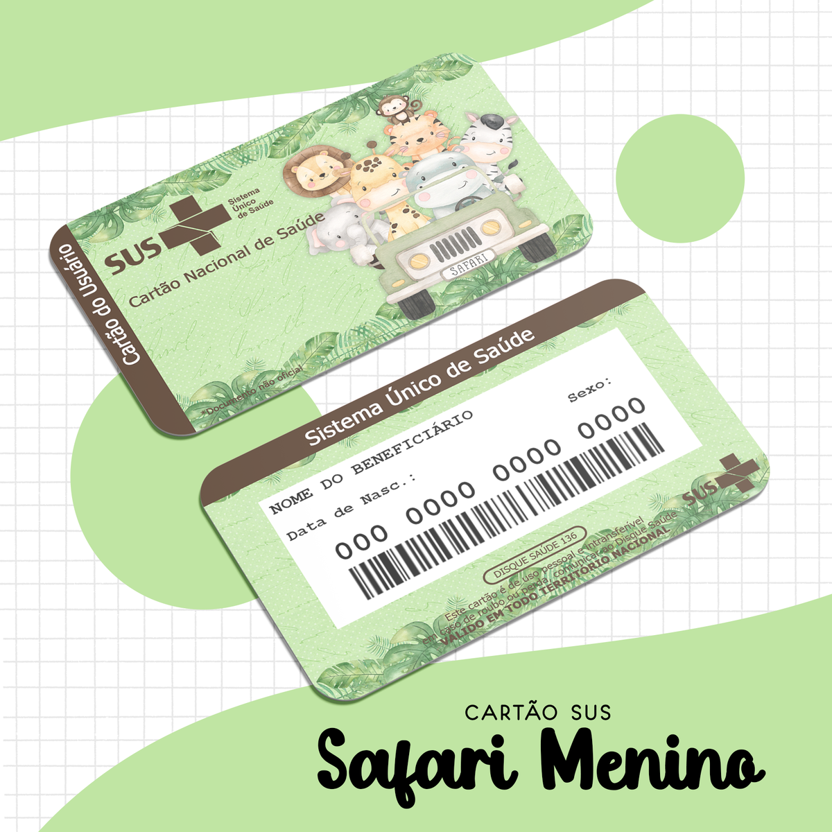 Cartão Sus Safari Menino
