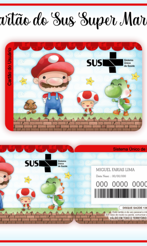 Cartão SUS Super Mário