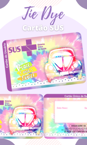 Cartão SUS Tie Dye