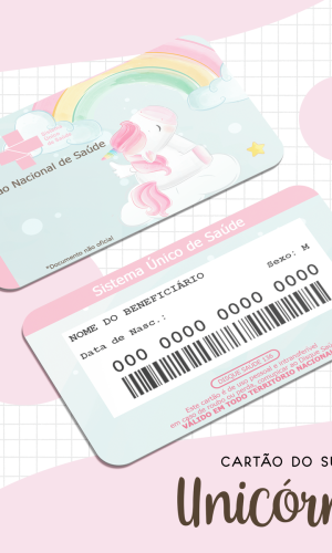 Cartão SUS unicórnio