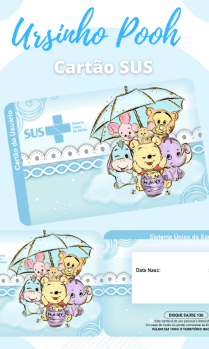 Cartão SUS Ursinho Pooh
