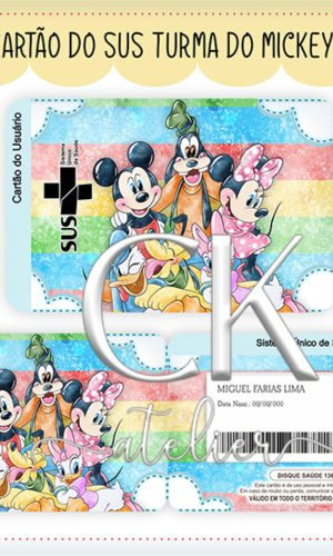 Cartão Sus Turma do Mickey