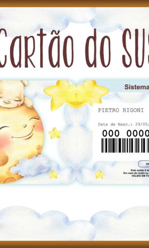 Cartão Sus Ursinho na Lua