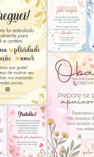 Combo Kit Cartões Agradecimento