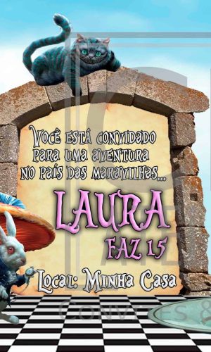 Convite Alice No País Das Maravilhas