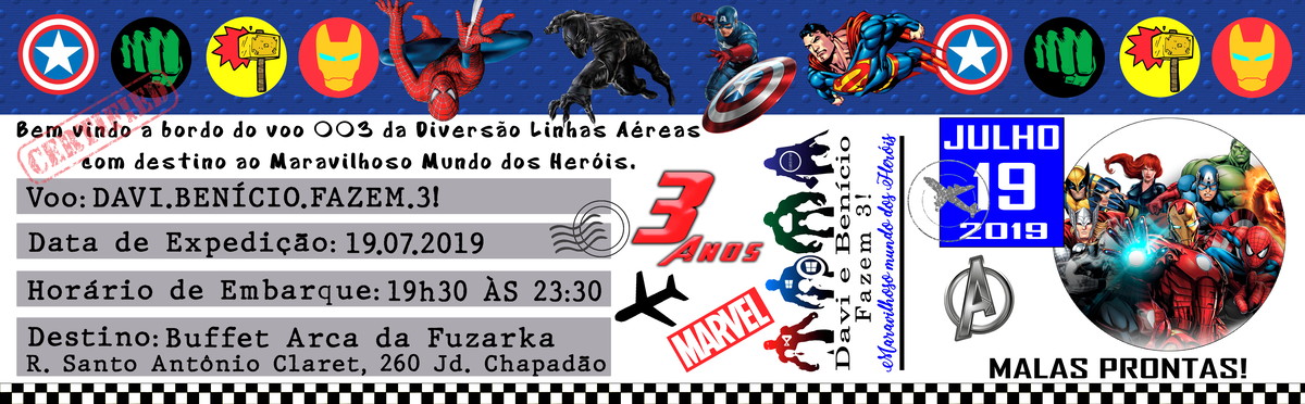 Convite Avengers