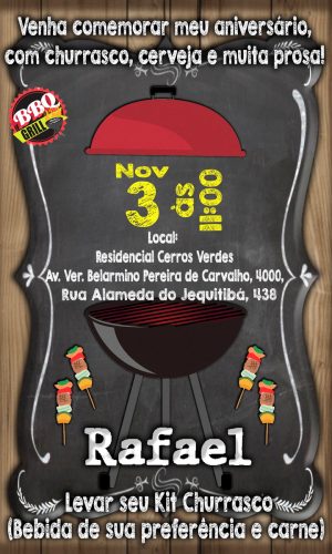Convite Bbq Party