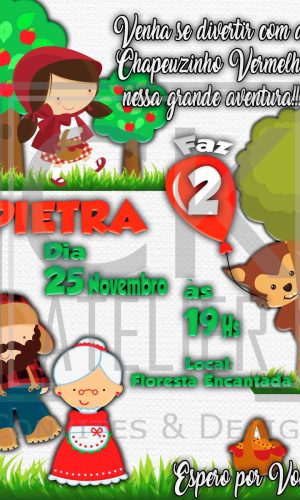 Convite Chapeuzinho Vermelho