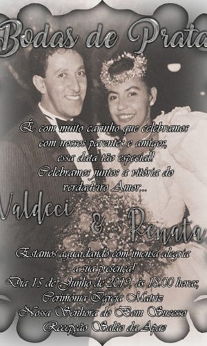 Convite Bodas Prata
