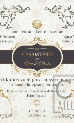 Convite Casamento Rústico