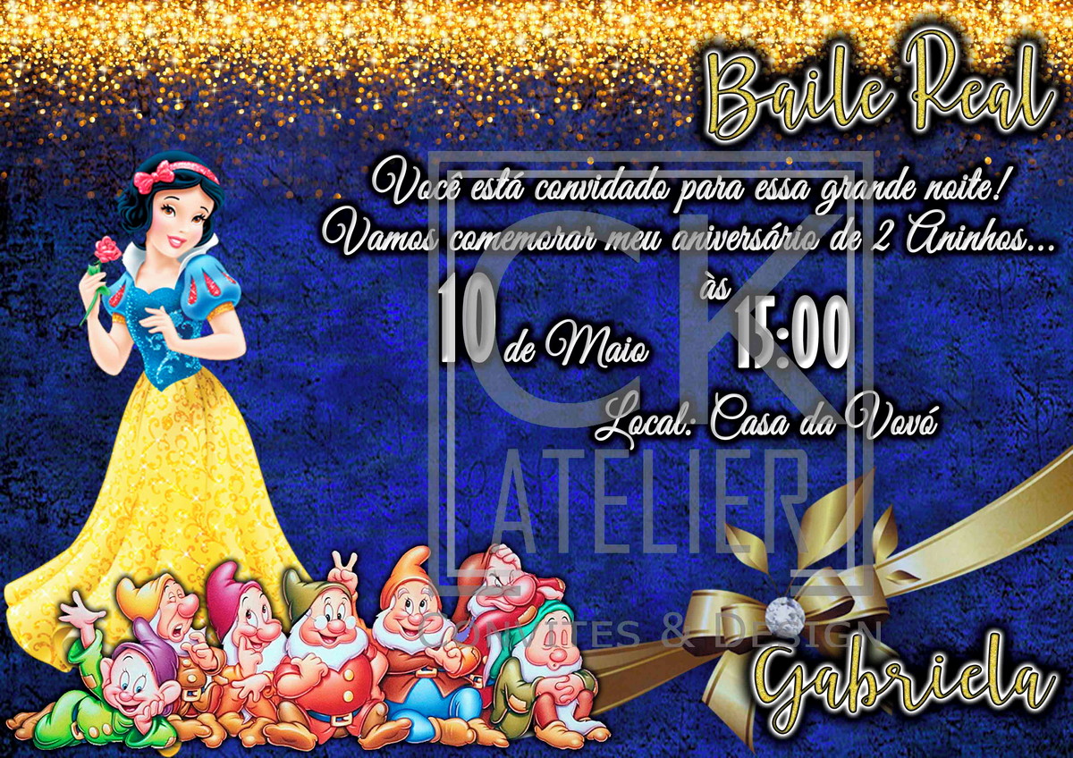 Convite Branca de Neve