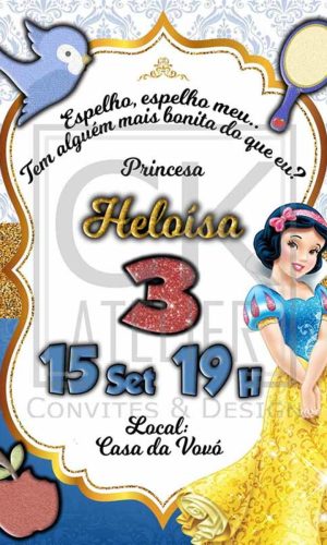 Convite Branca de Neve