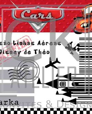 Convite Carros Ticket