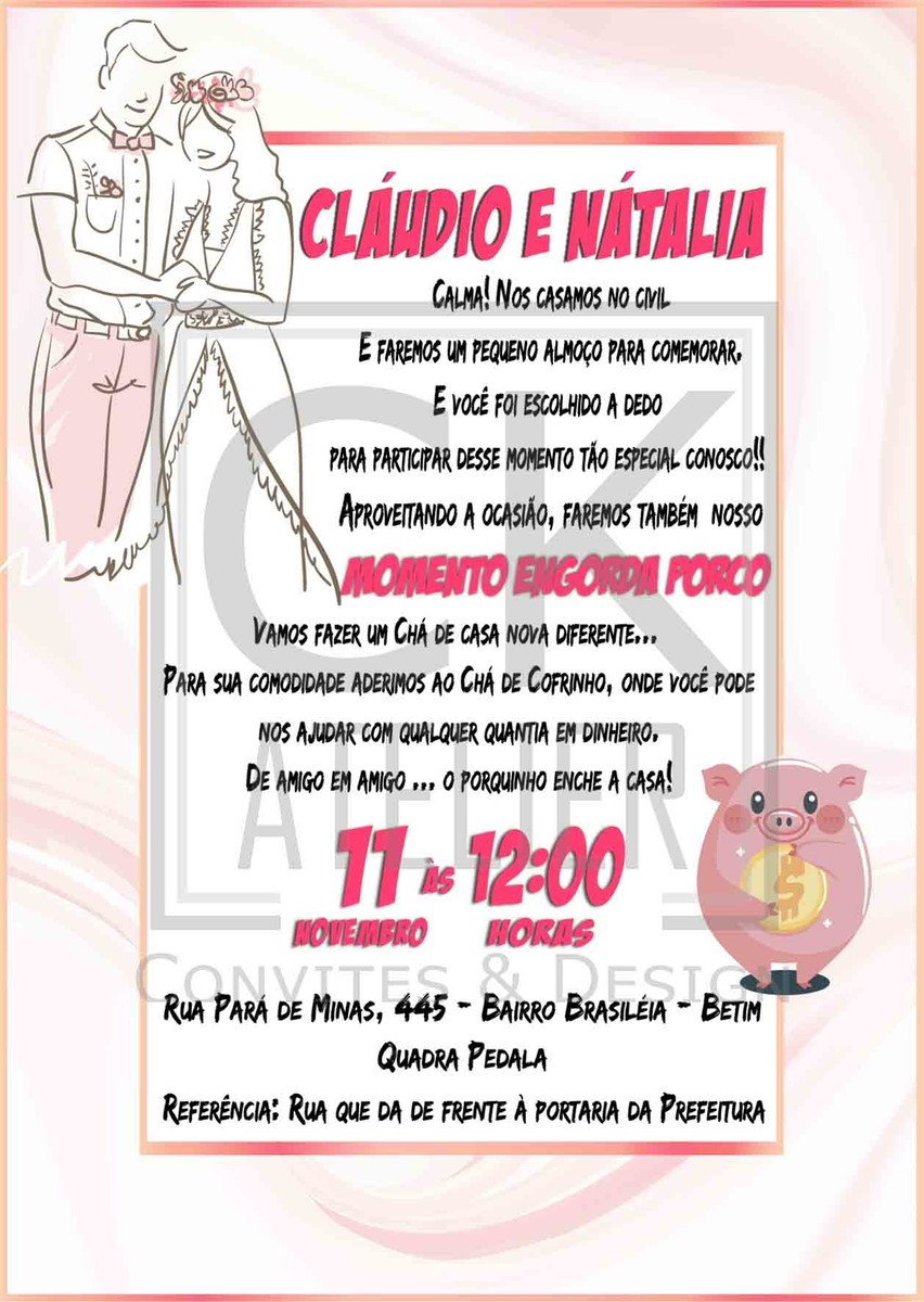 Convite Chá Cofrinho